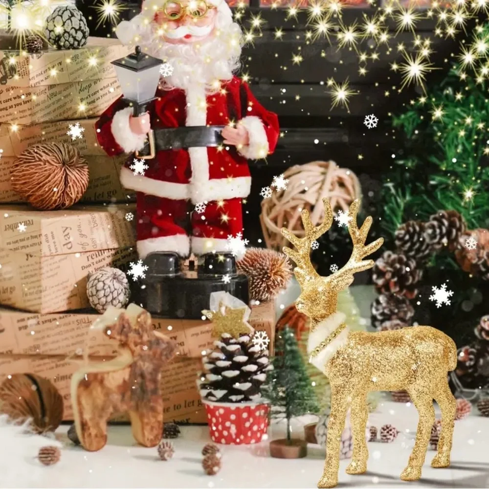 Christmas Buck Figurine-NEW